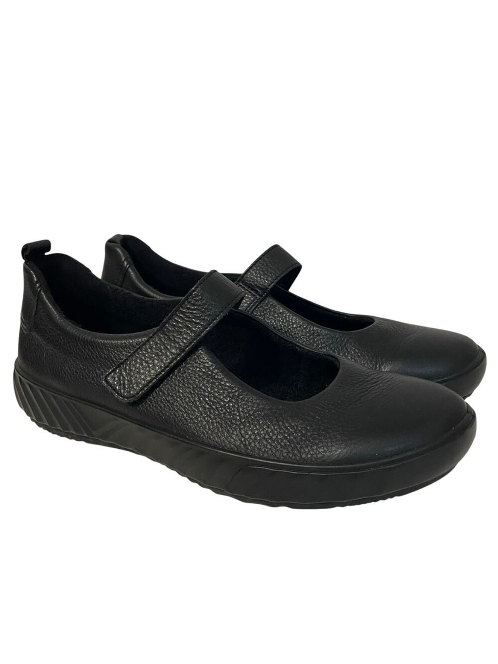 Ara Women’s Comfort Mary Jane Sneakers Pebbled Leather Black Size 10.5